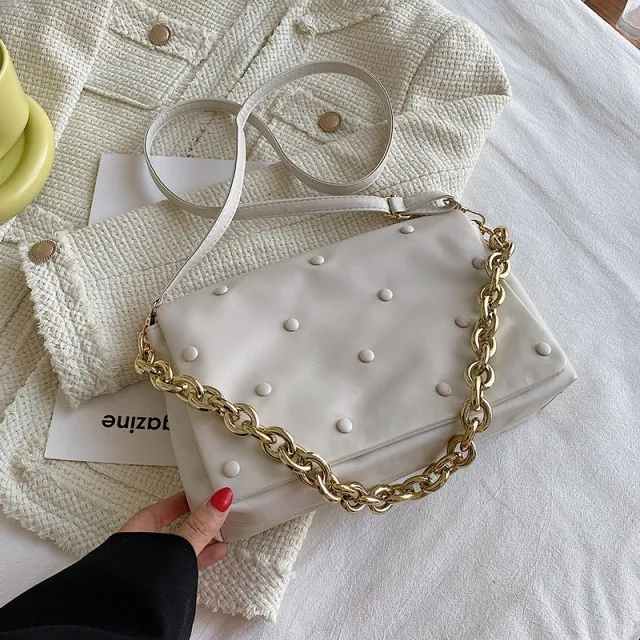 Tulia Women's Chain Leather Luxury Designer Crossbody Handbag