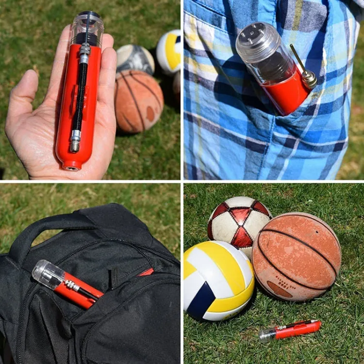 Two-Way Mini Ball Pump Football Basketball Portable Inflatable Pump(Red)