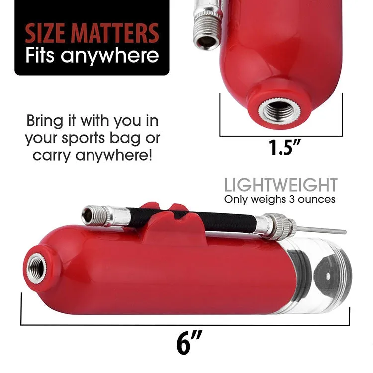 Two-Way Mini Ball Pump Football Basketball Portable Inflatable Pump(Red)