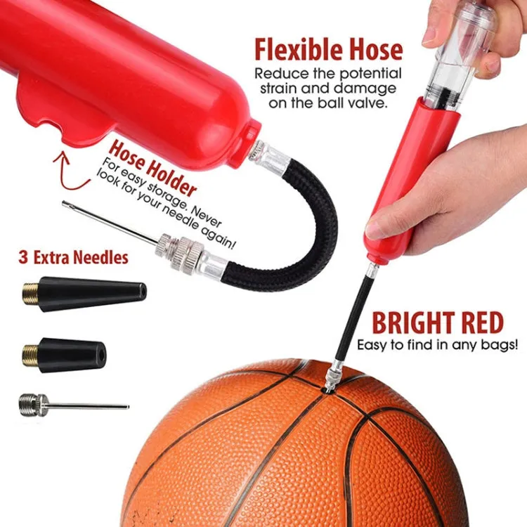 Two-Way Mini Ball Pump Football Basketball Portable Inflatable Pump(Red)
