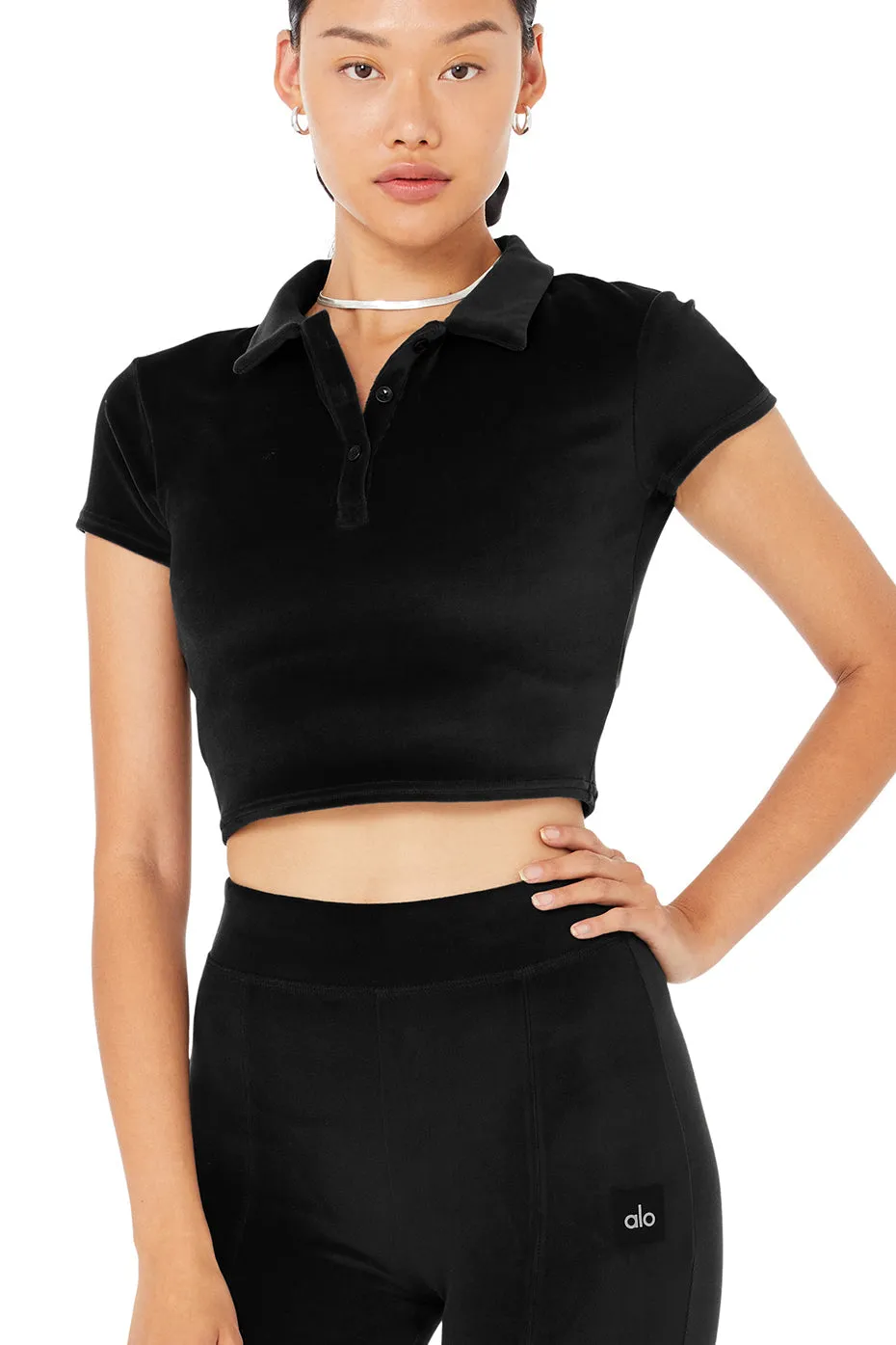 Velour Choice Polo - Black