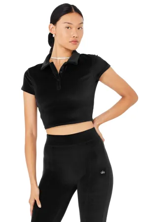 Velour Choice Polo - Black