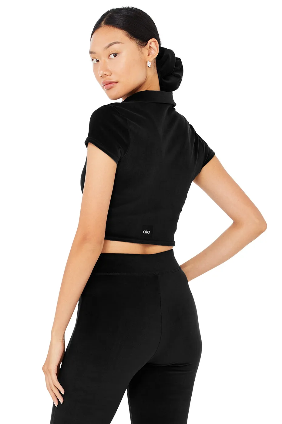 Velour Choice Polo - Black
