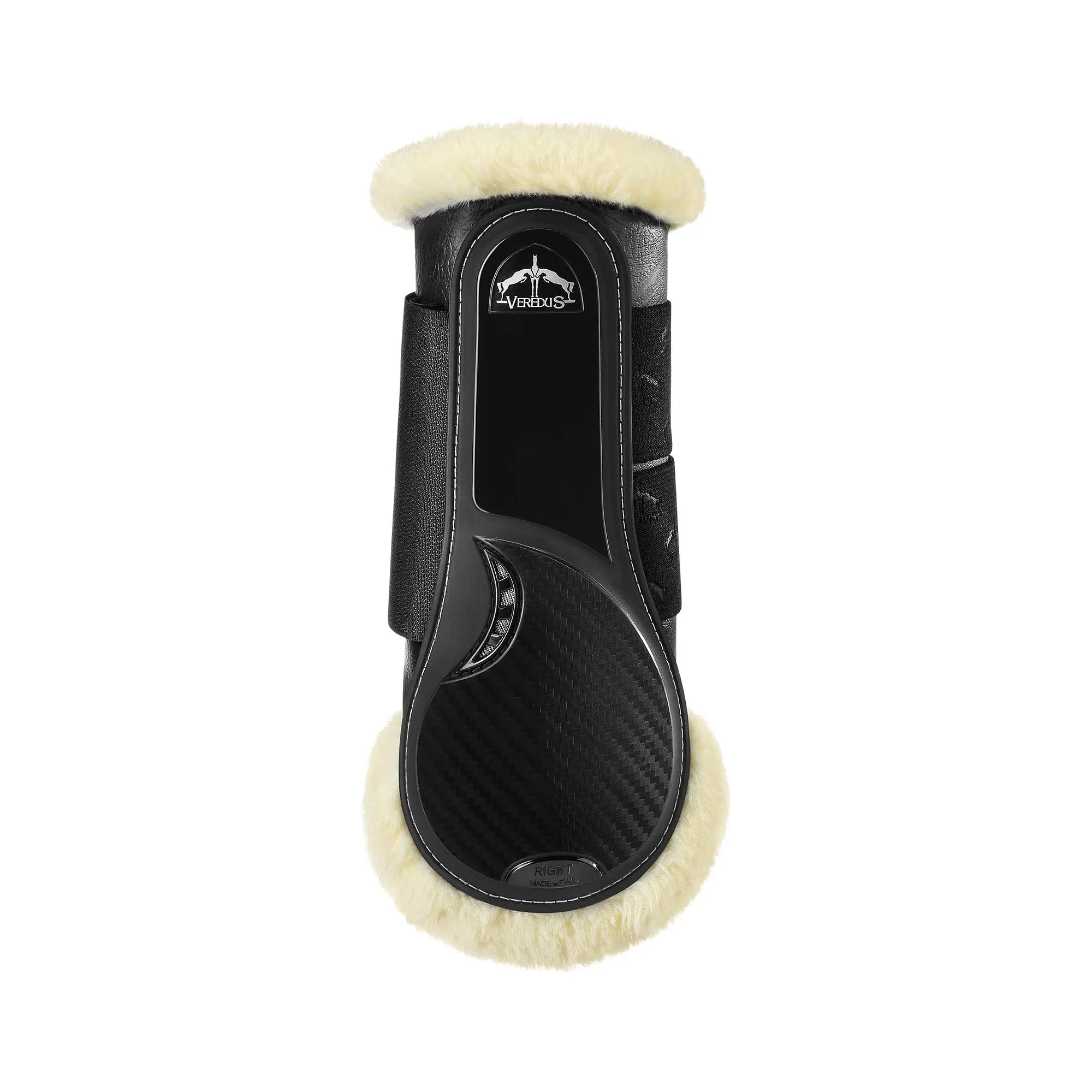 Veredus TRC Vento Training Boot - Horse Front Leg - Techno Sheepskin - Black