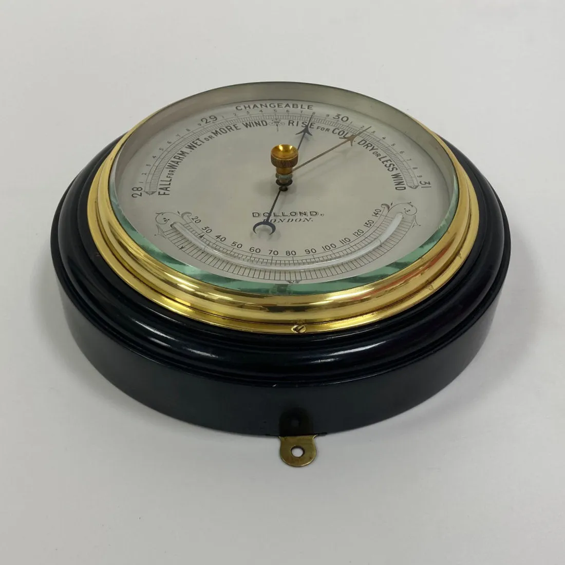 Victorian Ebonised Aneroid Wall Barometer by Dollond of London
