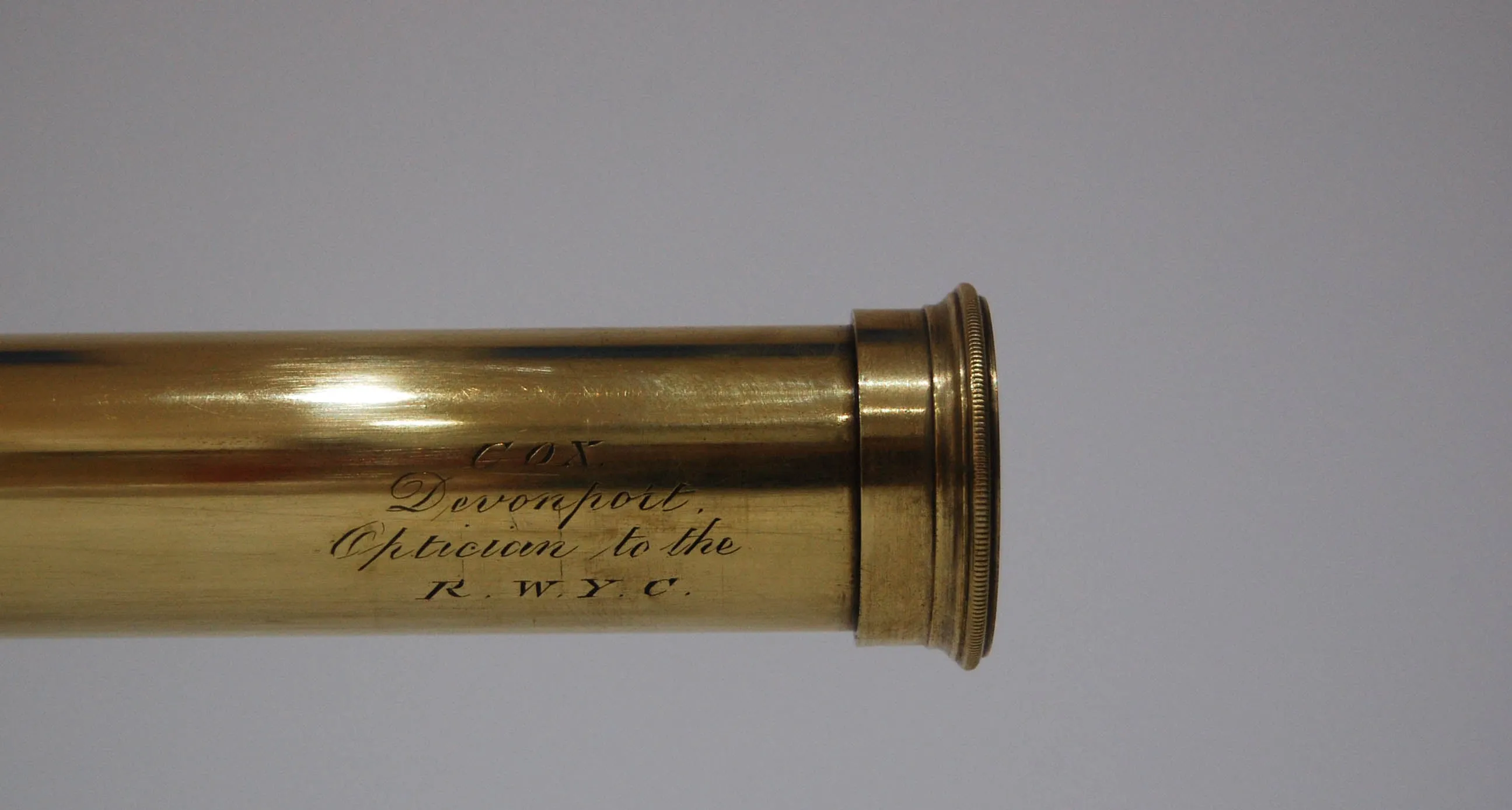 William IV Three Draw Telescope by Cox of Devonport - Reginald J Cheetham Collection