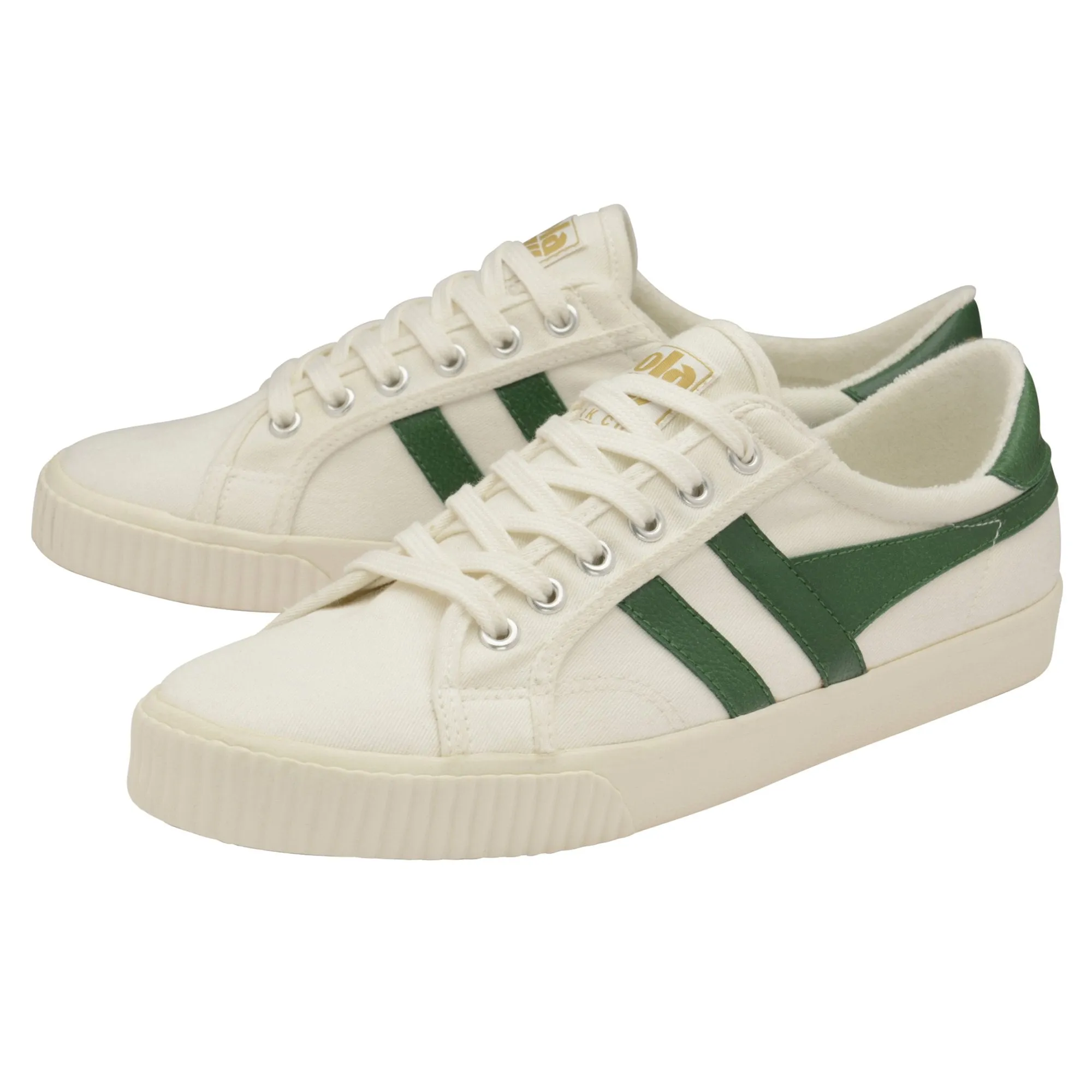 Wit met groene streep sneaker | Gola tennis mark cox off white dark green