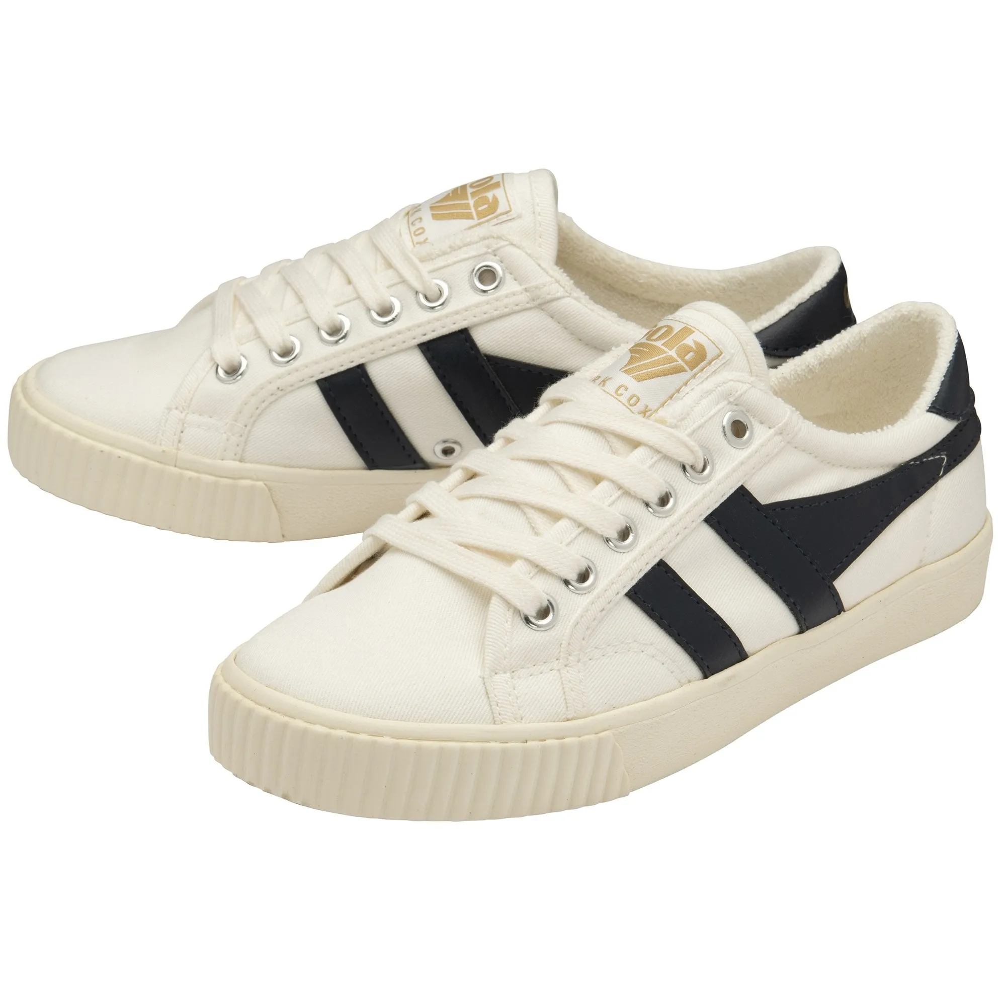 Witte sneaker met donkerblauwe streep | Gola tennis mark cox off white navy