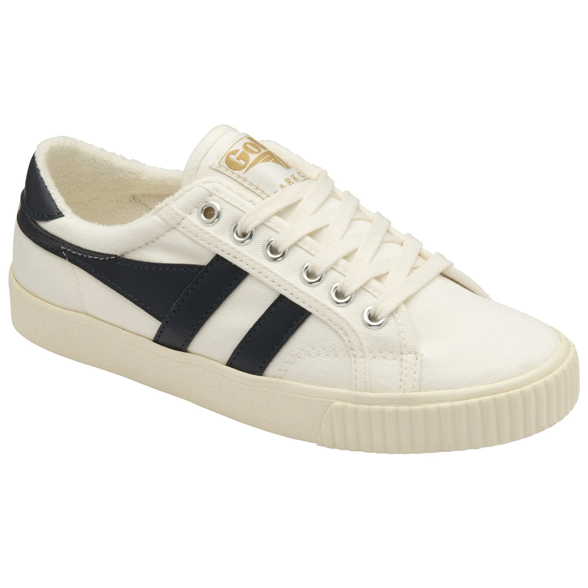 Witte sneaker met donkerblauwe streep | Gola tennis mark cox off white navy