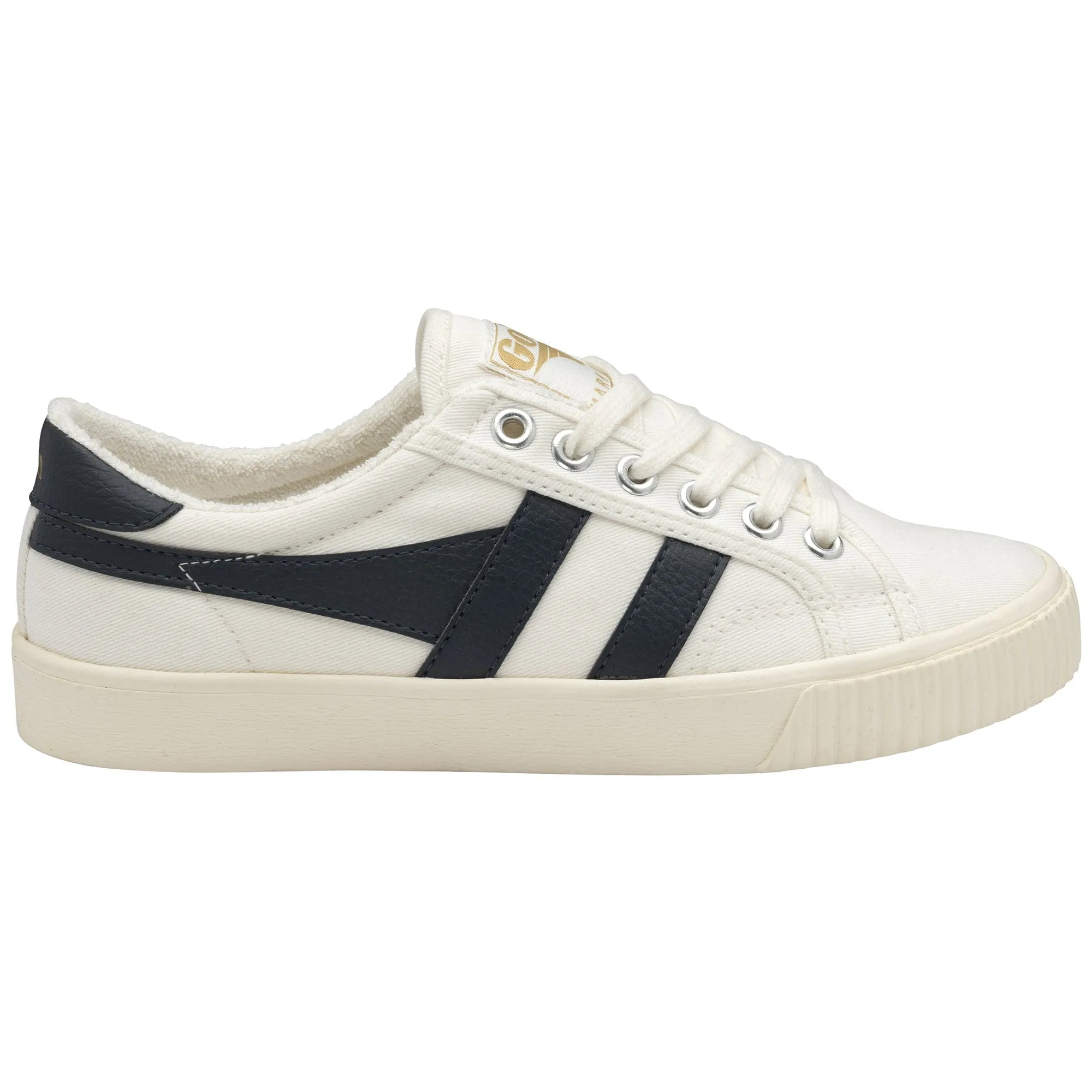 Witte sneaker met donkerblauwe streep | Gola tennis mark cox off white navy