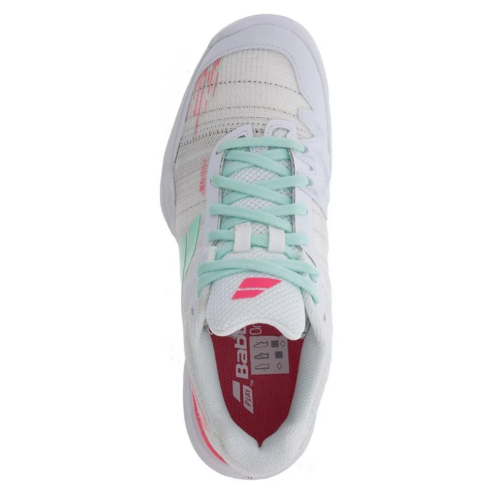 Women's Jet Mach II White and Pink Tennis Shoes