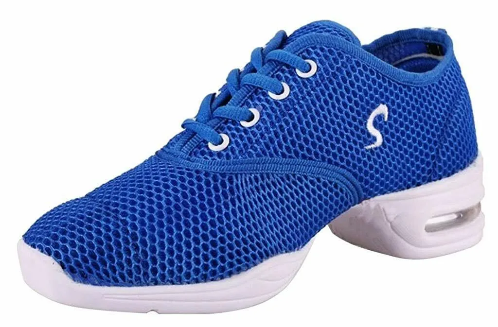 Women's Lightweight Soft Sole Mesh Lace-up Dance Sneaker