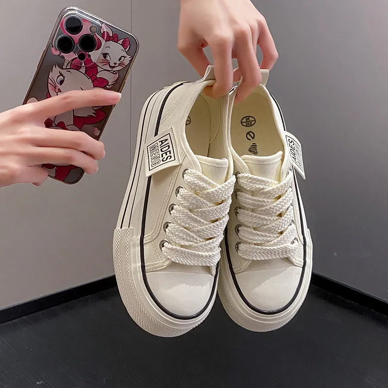 Women's Style Summer Versatile Flat Bottom Running Canvas Shoes