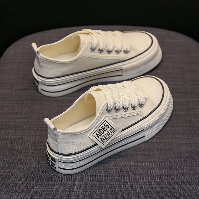 Women's Style Summer Versatile Flat Bottom Running Canvas Shoes