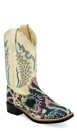 YOUTH MULTI COLORED SQUARE TOE BOOTS