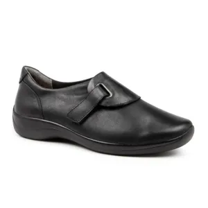 Ziera Jimmy Extra Wide Slip On (Women) - Black Leather